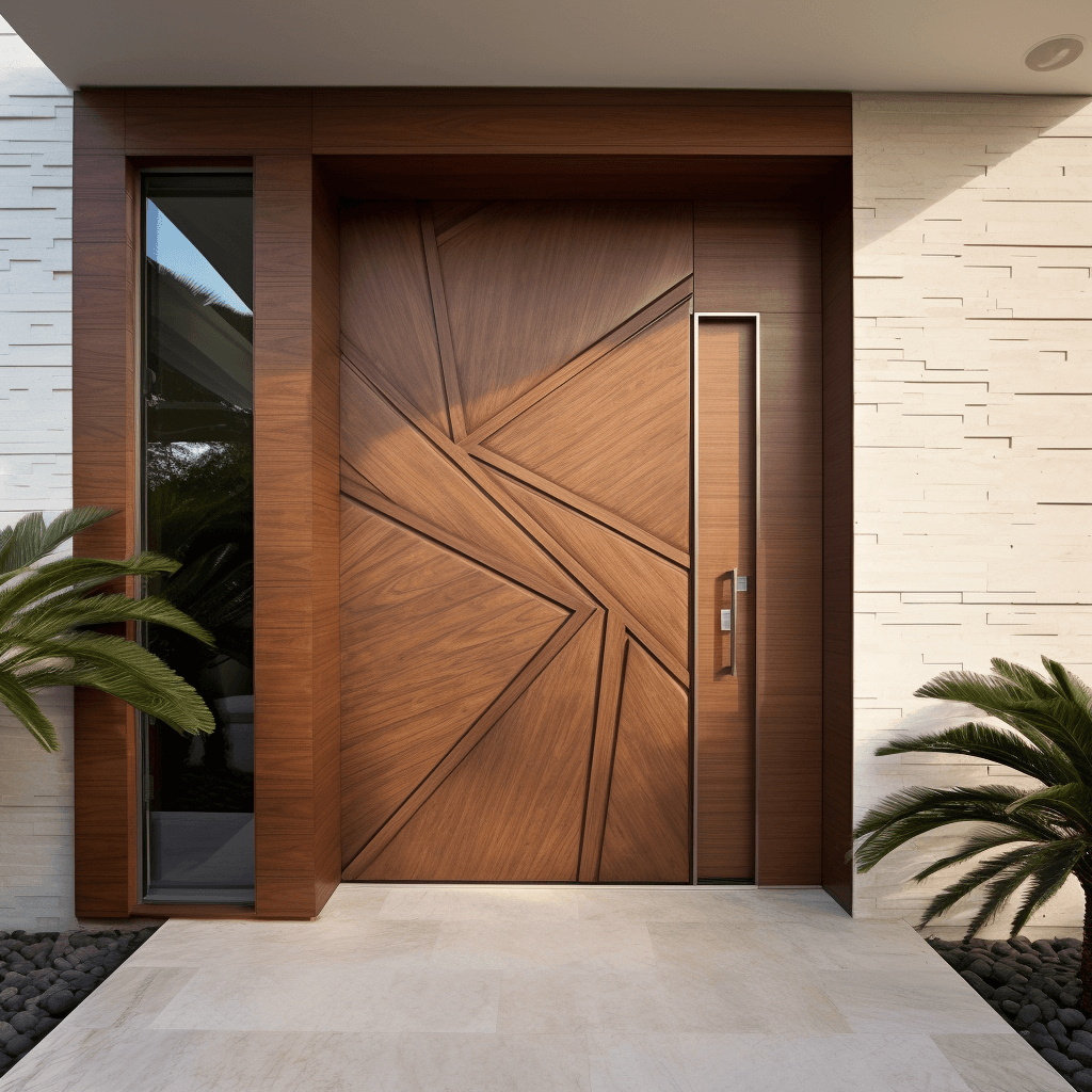 نجارة وتركيب أبواب خشبية في الشارقة | 0526639659 | خصم 40% 3 teak wood door designs with geometric combinations